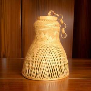 Bamboo Hanging Lamp Shade (Bell Shaped)-shgeshop
