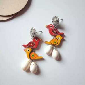 Papiha Earring Hand Made(Bird shape)-shgeshop