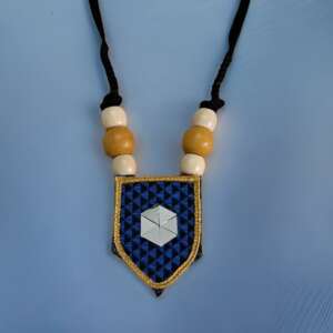 Khan Jewellery Necklace Shield-shaped (blue)-shgeshop