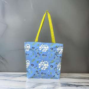 Pastel Blue Print Tote Bag-shgeshop