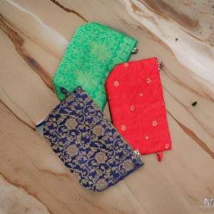 Pouch Set Red-Green-Navy Blue (3 pc)-shgeshop