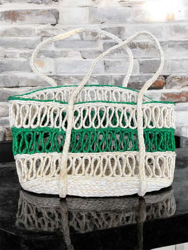 Handbag with green accent - shgeshop
