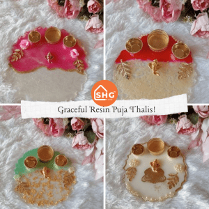Resin Art Puja Thali: A Blend of Tradition and Elegance-shgeshop