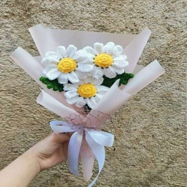 Crochet Daisy Flowers Bouquet-shgeshop