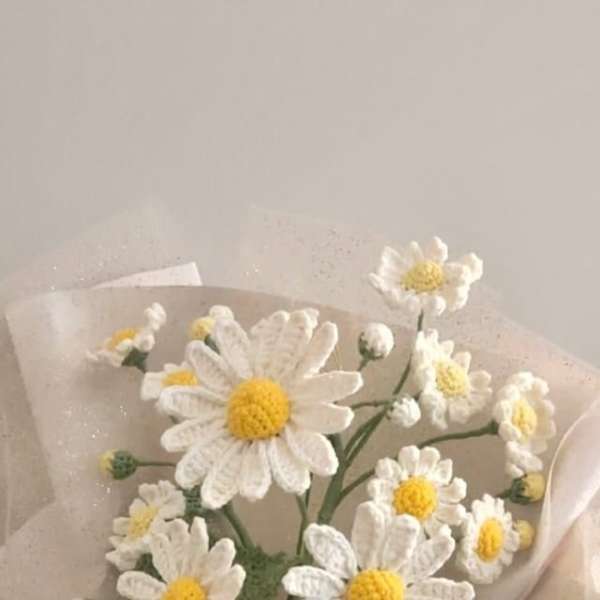 Crochet Daisy Flowers Bouquet-shgeshop