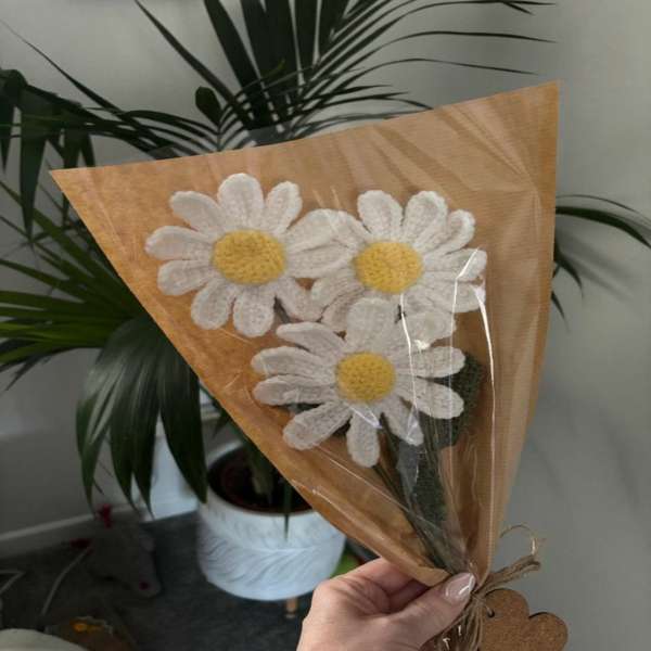 Crochet Daisy Flowers Bouquet-shgeshop
